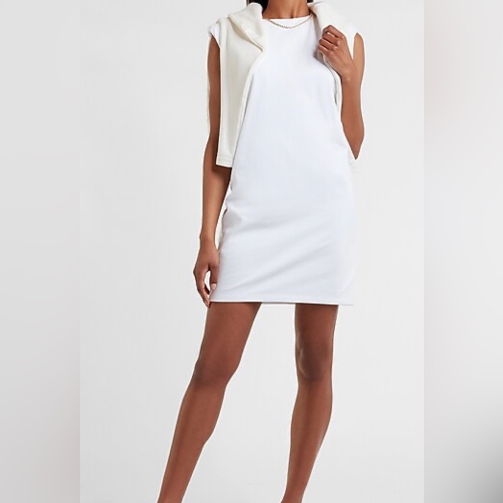 Express padded shoulder dress